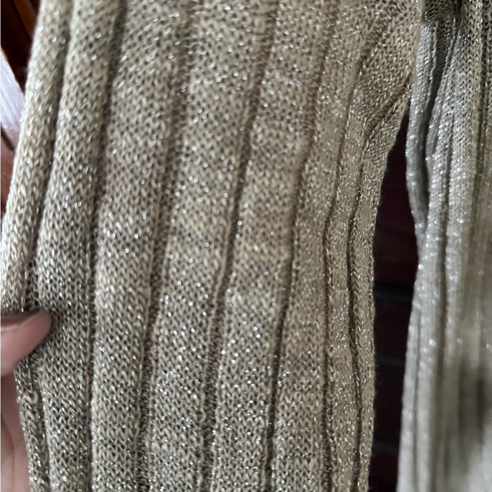 Express Beige Ribbed Cardigan - Picture 2 of 9